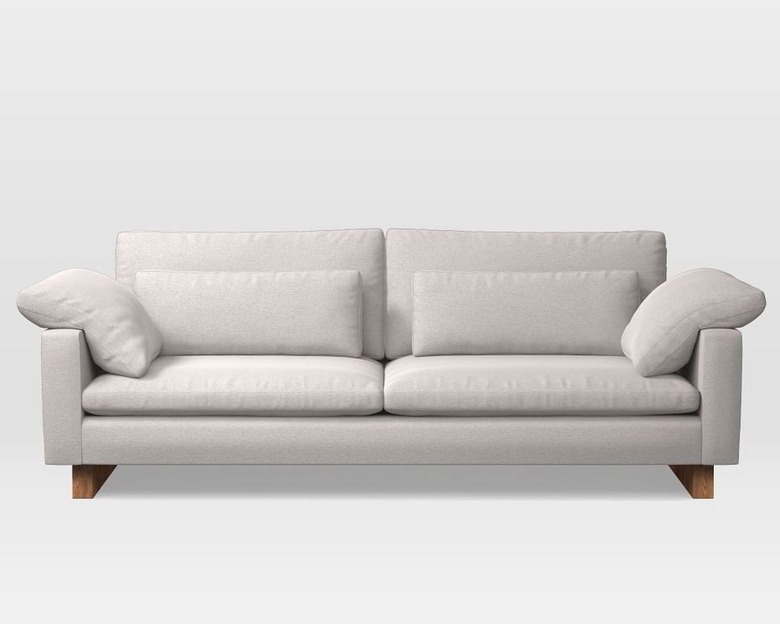 Marled microfiber sofa