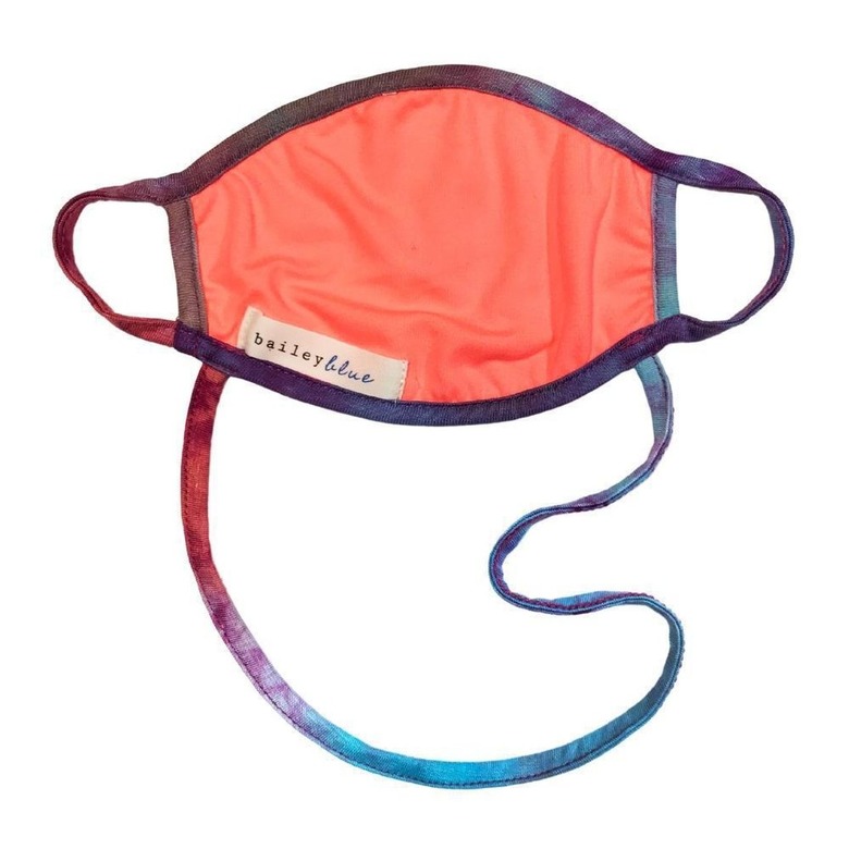 Tie die and coral face mask