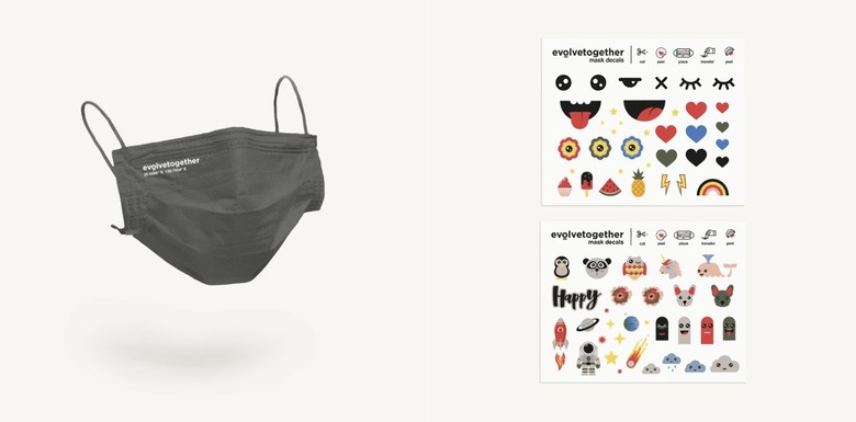 Kids face masks with decals