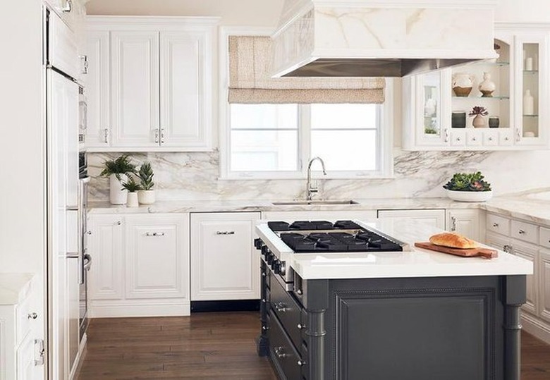 White and gray kitchen