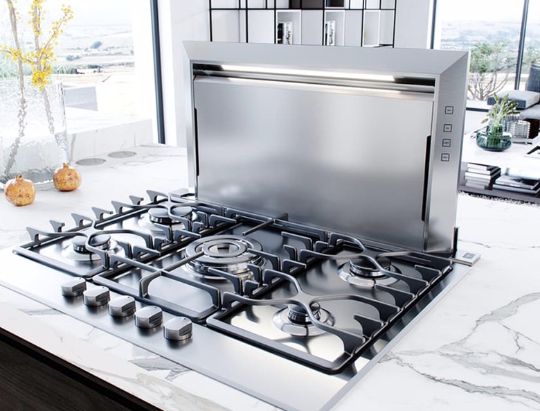 Downdraft range hood