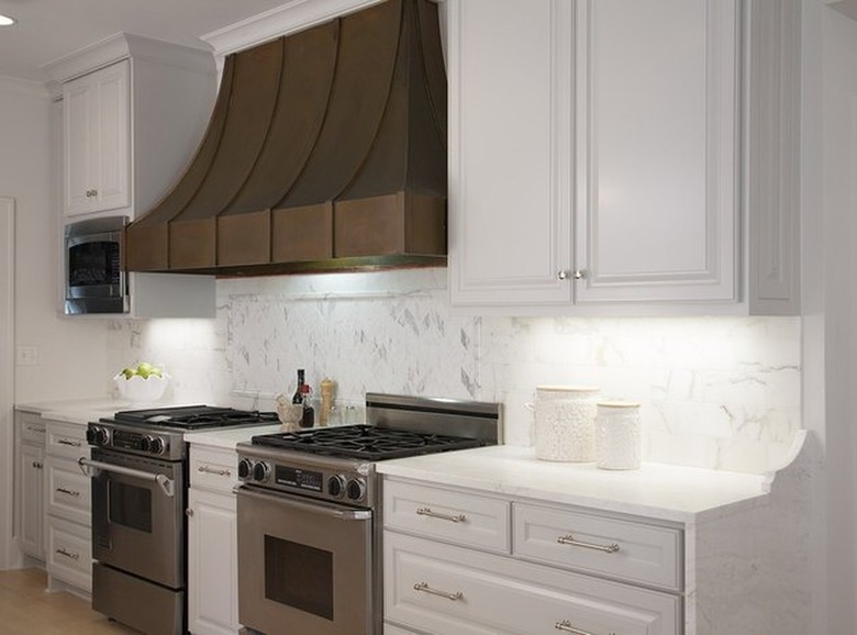 Bronze finish range hood