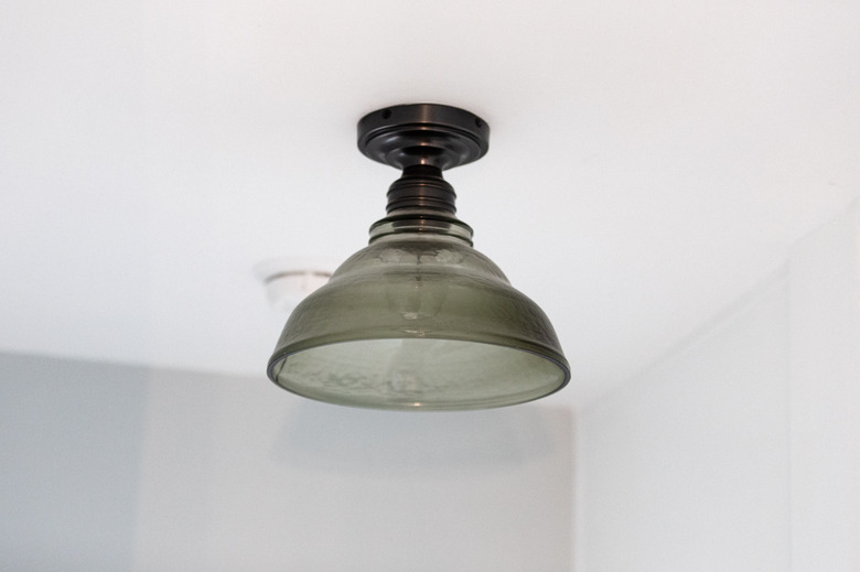 close up on light fixture pendant
