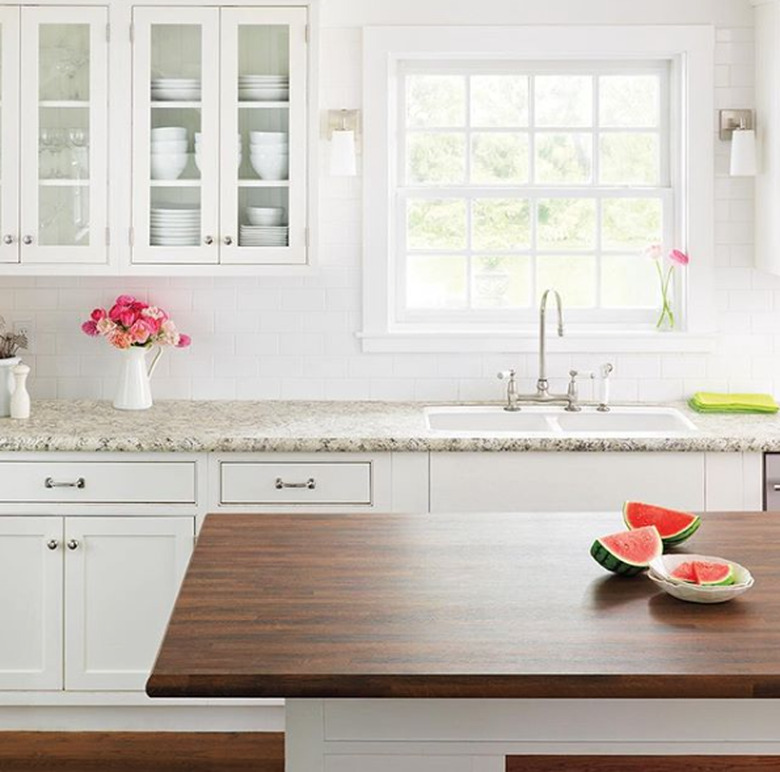 wood and granite kitchen