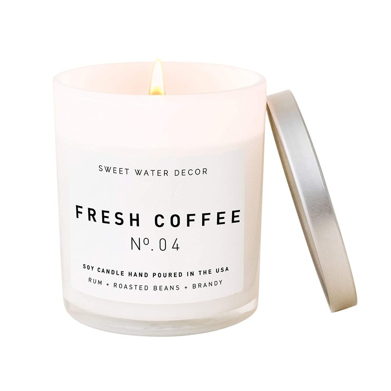 white coffee scented candle