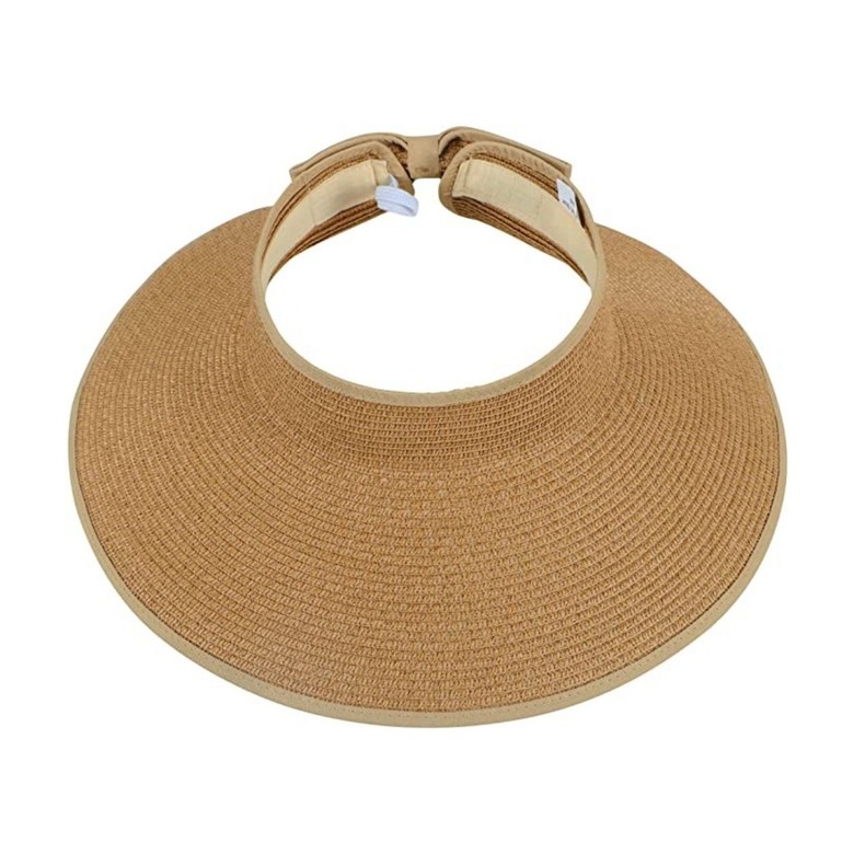 Simplicity Women's UPF 50+ Wide Brim Roll-up Straw Sun Hat