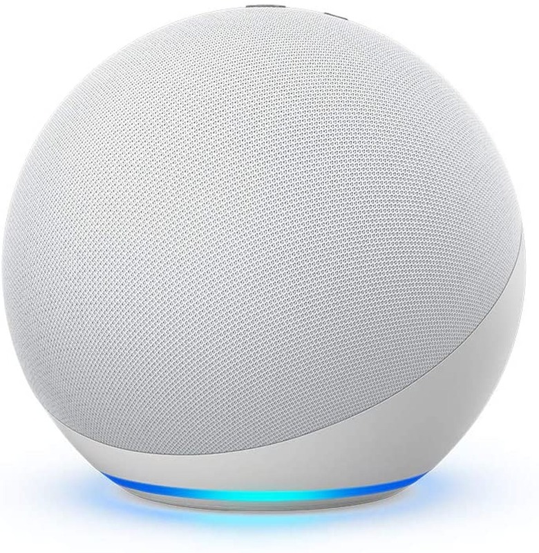 white round Amazon Echo smart device