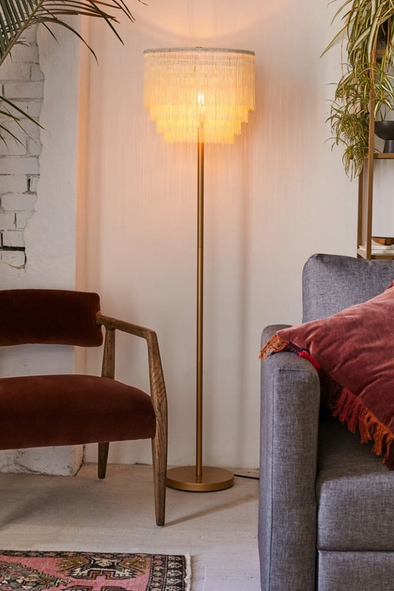 Urban Outfitters Tiered Fringe Floor Lamp