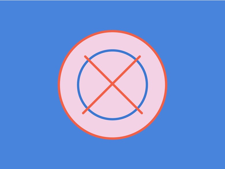 An illustration of the do not dry clean laundry symbol