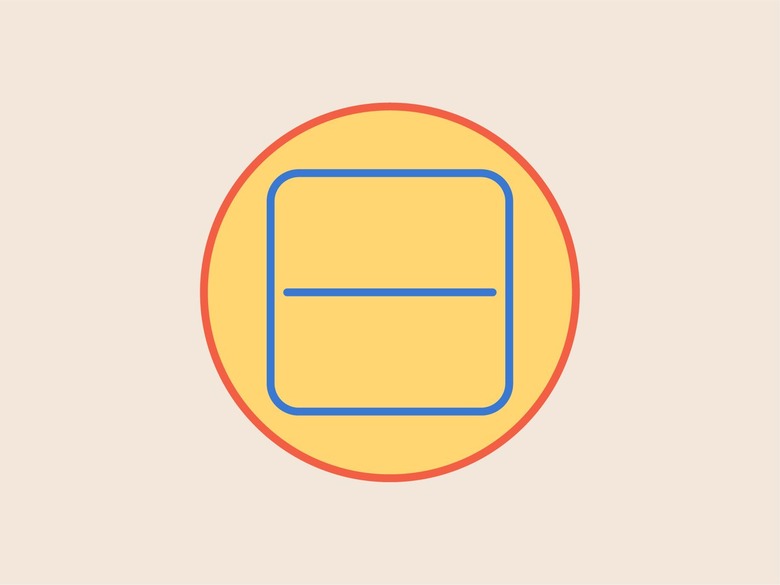 An illustration of the dry flat laundry symbol