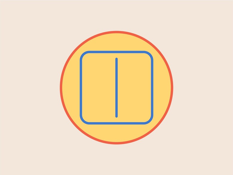 An illustration of the line dry symbol