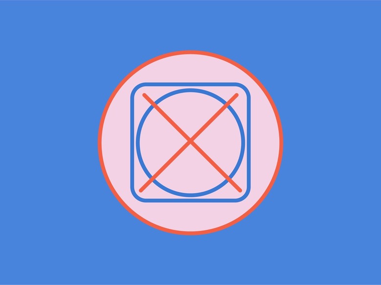 An illustration of the do not dry laundry symbol