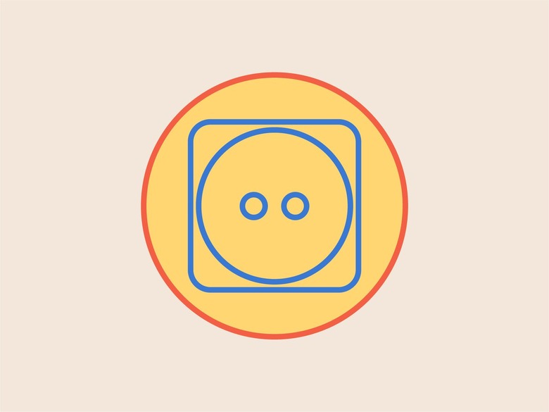 An illustration of the medium heat laundry symbol