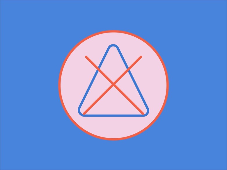 An illustration of the do not bleach laundry symbol