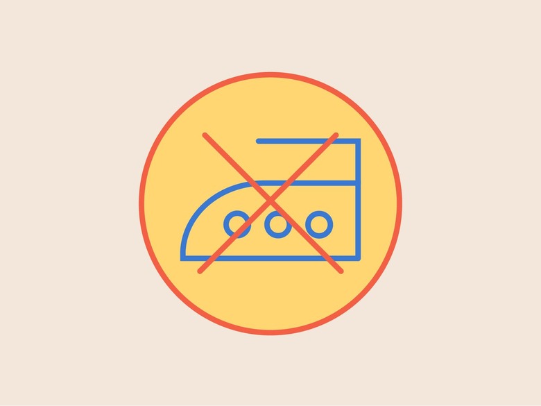 An illustration of the do not iron laundry symbol