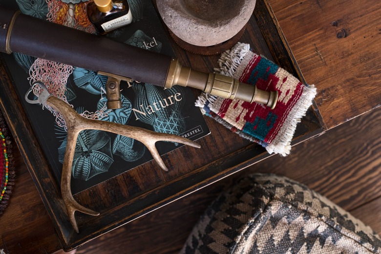 Bohemian vignette with deer antler and other pieces