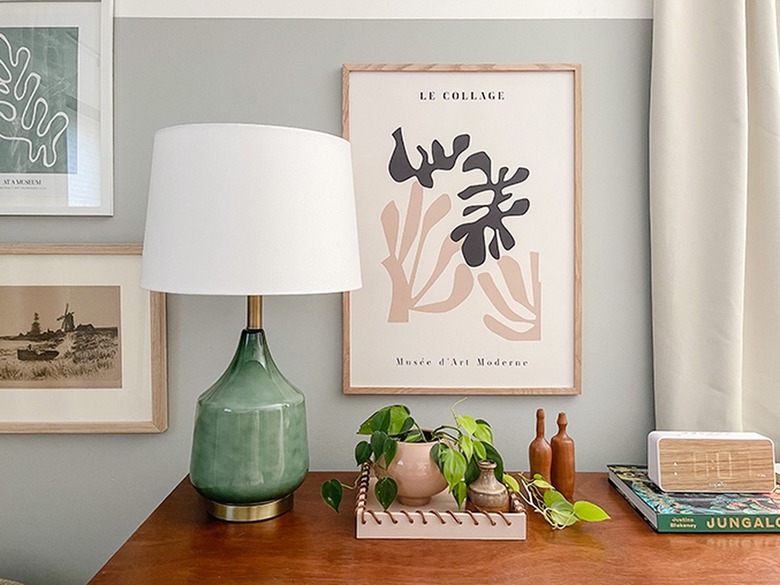 Learn how to make your own ceramic-look tray with wrapped leather detailing.