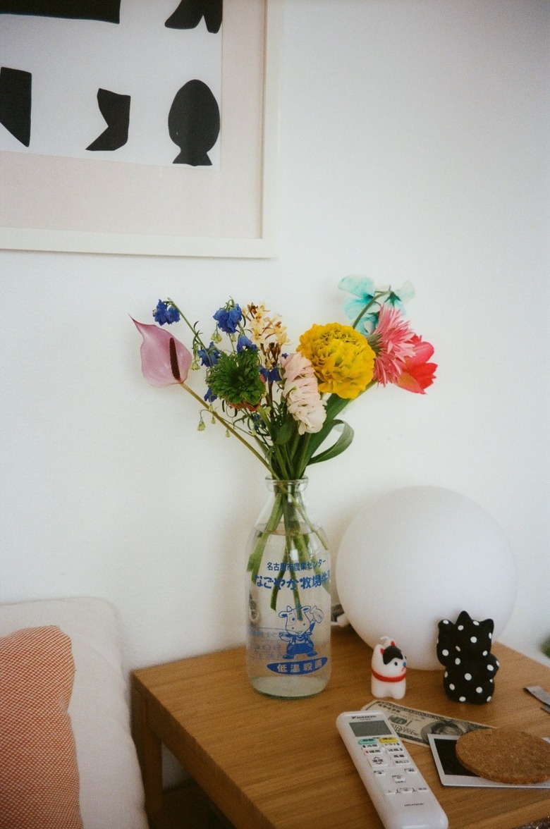 table with flowers and decor