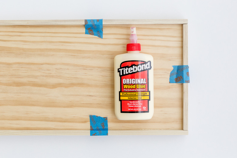 Glue down the trim pieces.