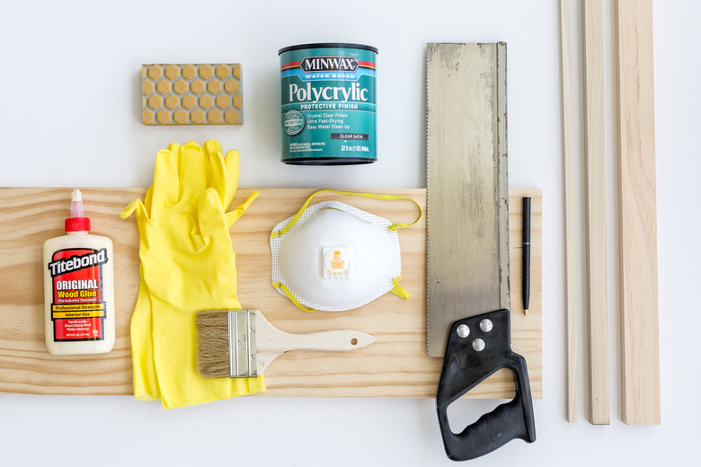 Here's what you'll need to make your own DIY Modern Wood Bath Tray.