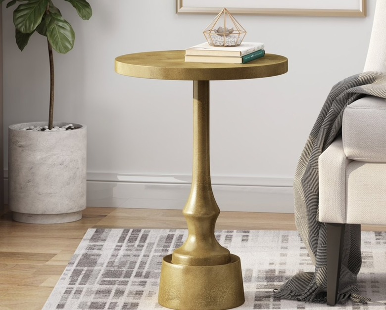 Brass end table