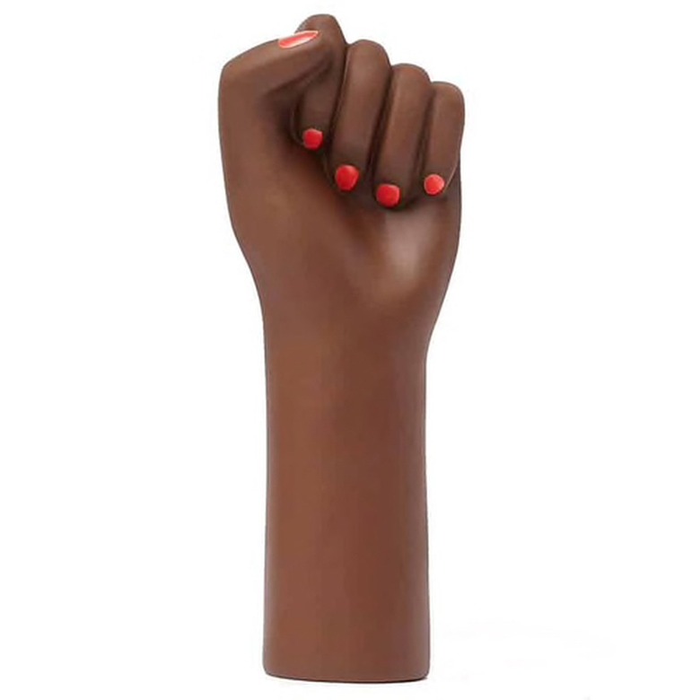 brown ceramic fist