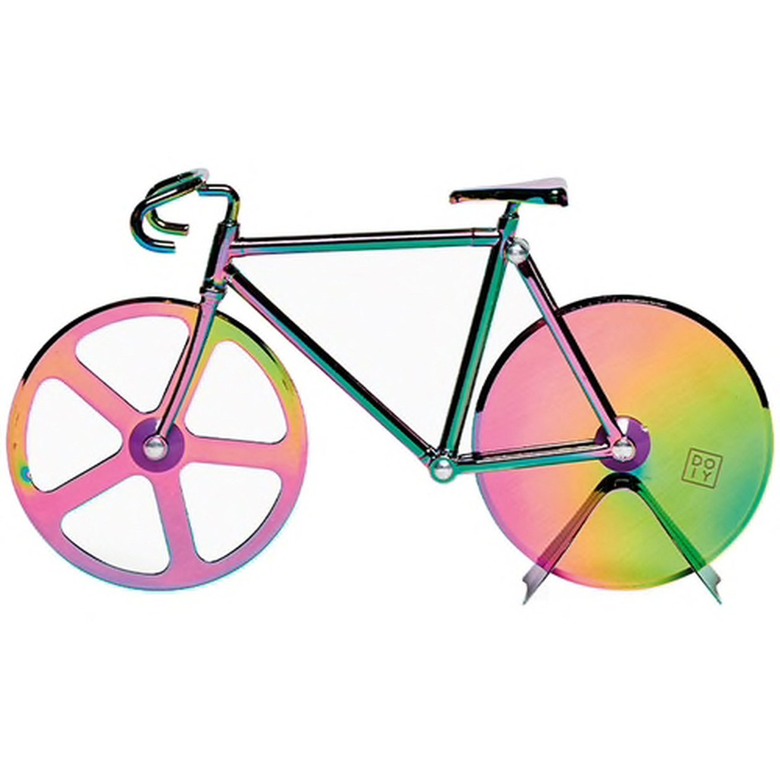 iridescent bike pizza cutter