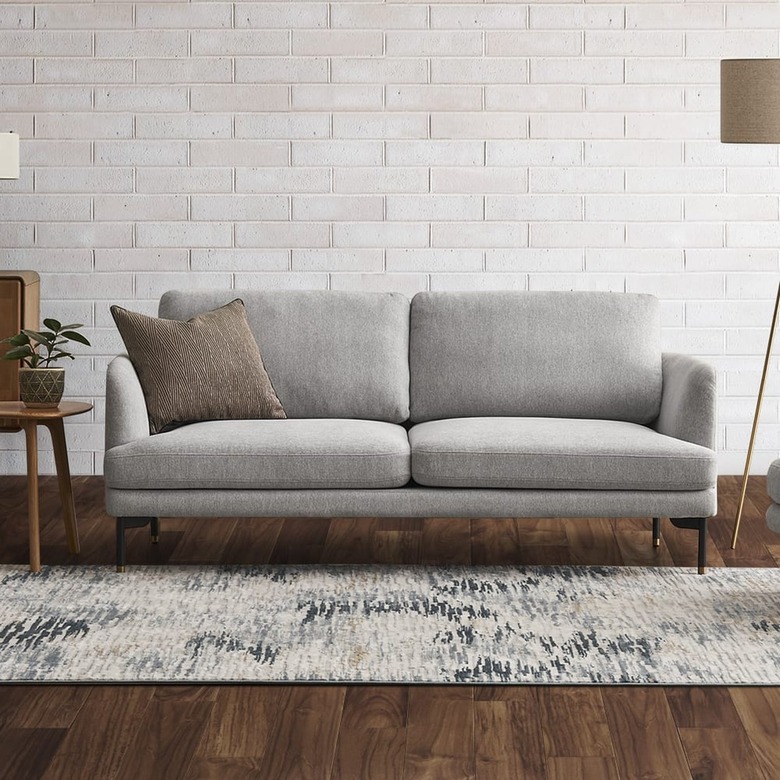 light gray loveseat