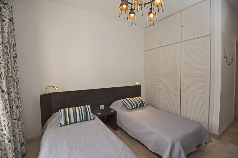 Interior design of bedroom in luxury holiday villa