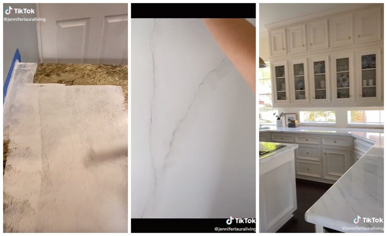 marble countertop tiktok hack