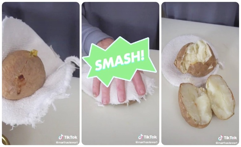 Hack for making fluffy baked potatoes