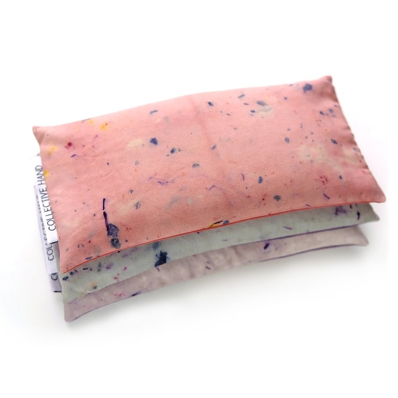 Hand-dyed botanical silk eye pillow