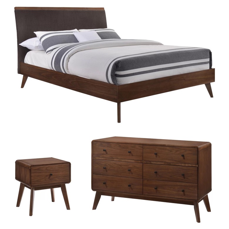 Dark wood bedroom set