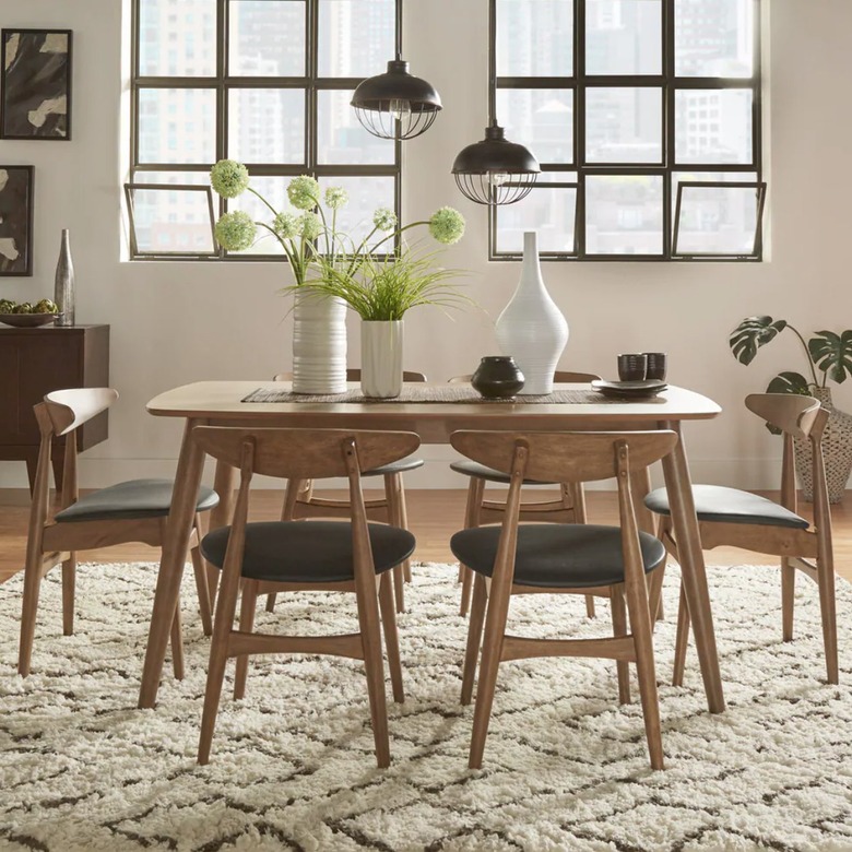 iNSPIRE Q Norwegian Danish Modern Chestnut Tapered Dining Set