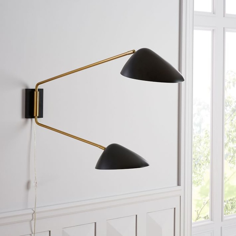 West Elm Curvilinear Mid-Century 2-Light Long Sconce