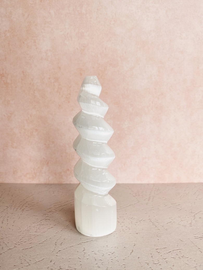 Home Stretch Interiors Selenite Crystal Unicorn Horn