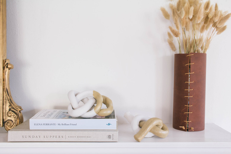minimalist decor items and books
