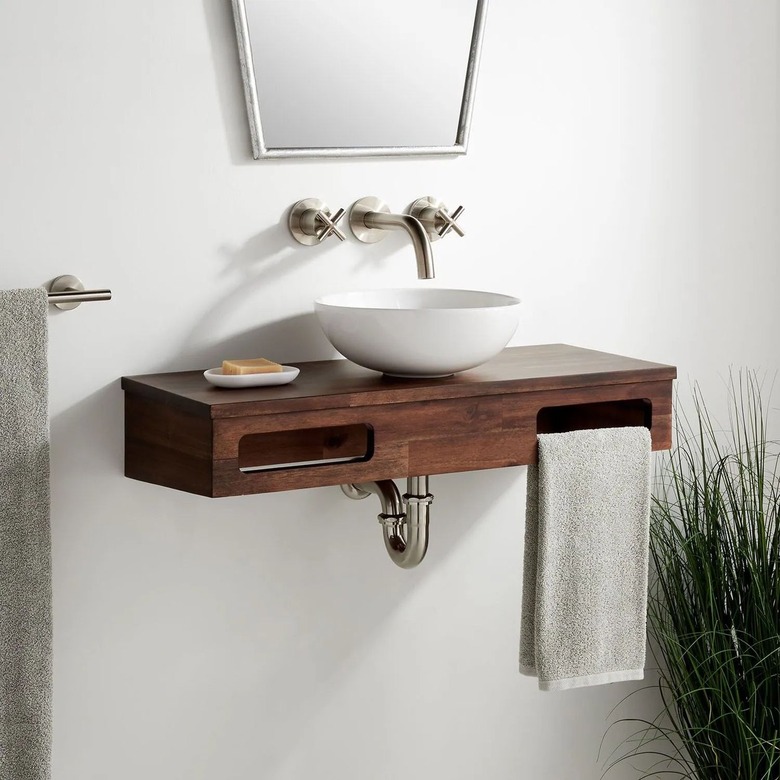 minimalist floating modern bathroom vanity