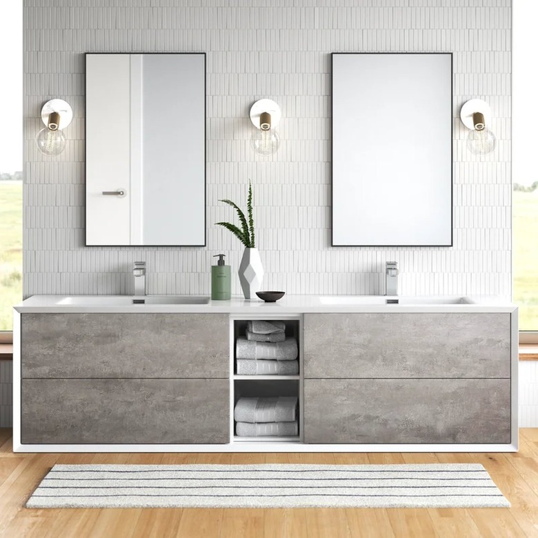 modern bathroom vanity with storage