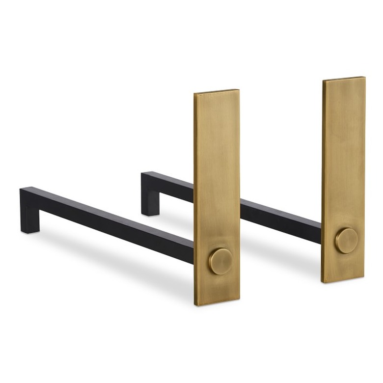 brass fireplace andirons