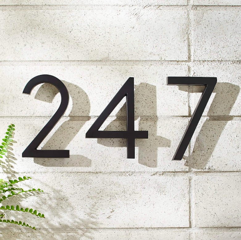 CB2 Aurele 6 Matte Black Modern House Numbers