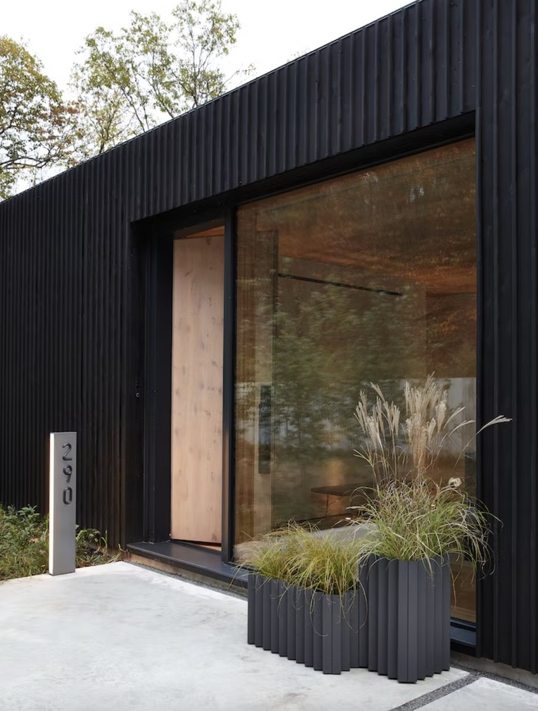 modern home exterior in black