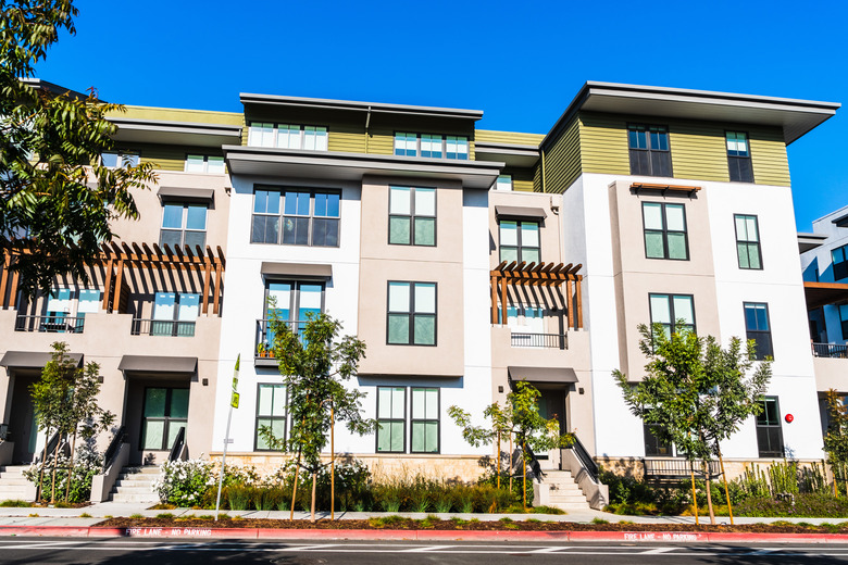 Exterior view of multifamily residential building; Mountain View