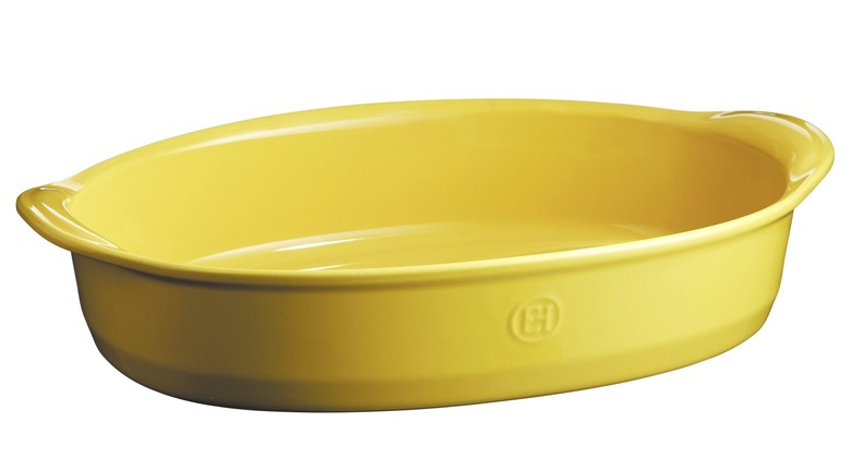 yellow ceramic bakeware