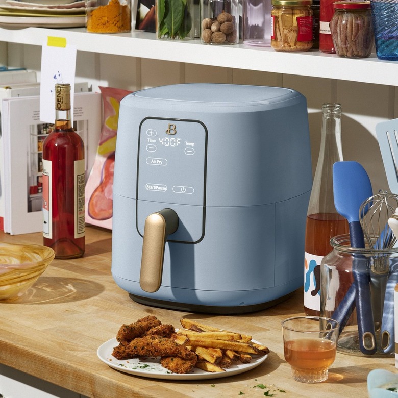 light blue airfryer