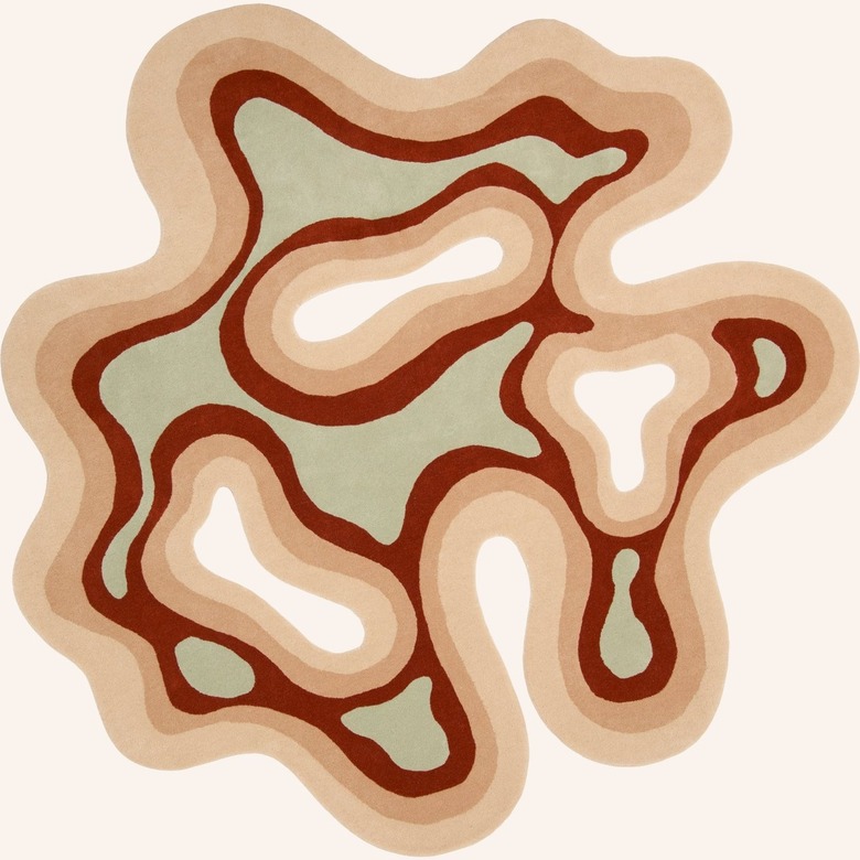 A blobby rug with peach
