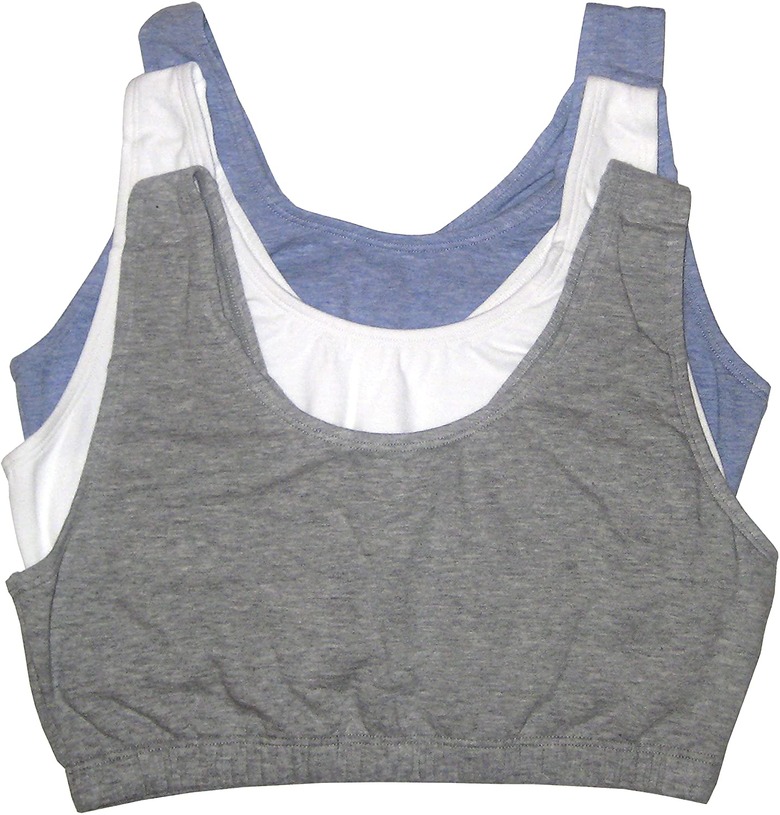 Fruit of the Loom Women's Built-Up Sports Bra pack of 3