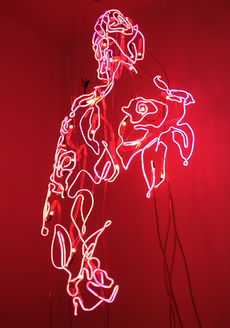 Leticia Maldonado pink neon artwork Ember / Armor 2020