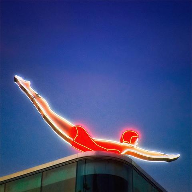 MONA's iconic neon diver sign