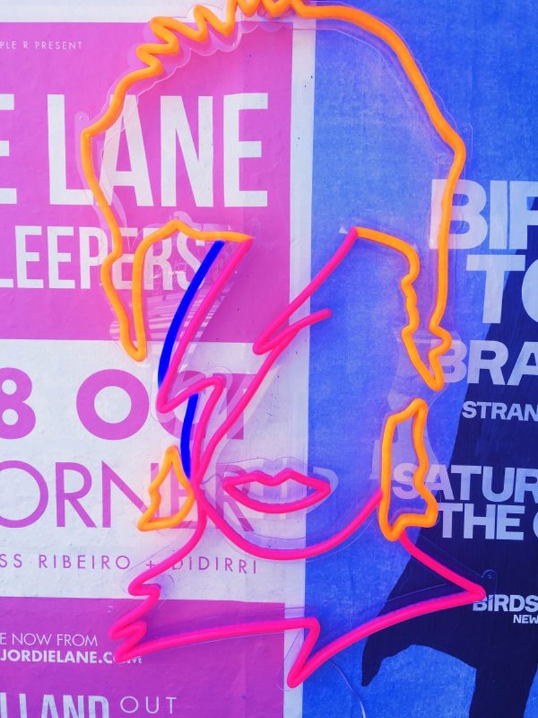 David Bowie neon art